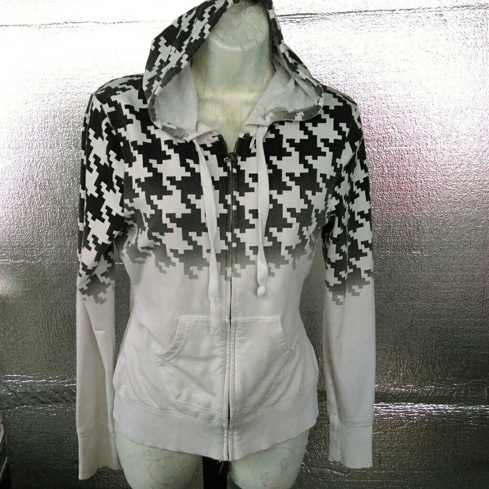 Ellemeno zip hoodie fading pixels Sz large